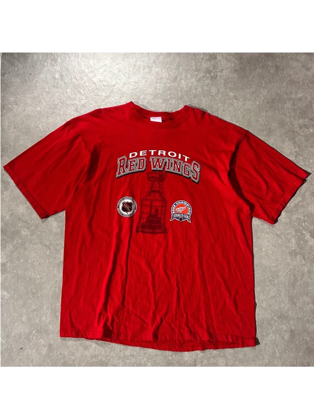 2000's Vintage Detroit Red Wings Stanley Cup Red T-Shirt -XL